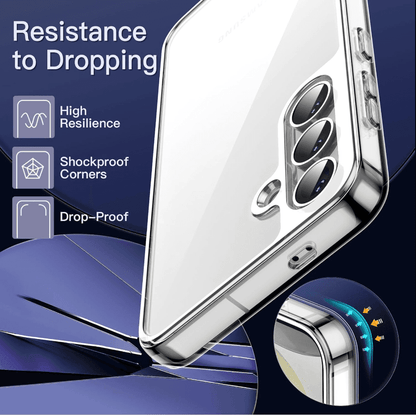 Samsung Galaxy S24 Hybrid Ultra Clear Shockproof Case – Hard Back with Soft Bumper