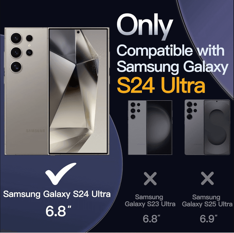 Samsung Galaxy S24 Ultra Hybrid Ultra Clear Shockproof Case – Hard Back with Soft Bumper