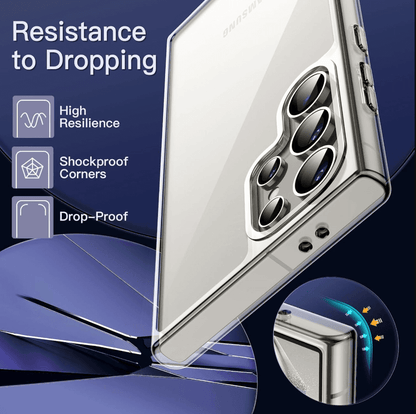 Samsung Galaxy S24 Ultra Hybrid Ultra Clear Shockproof Case – Hard Back with Soft Bumper