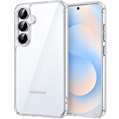 Samsung Galaxy S25 FE Hybrid Ultra Clear Shockproof Case – Hard Back with Soft Bumper