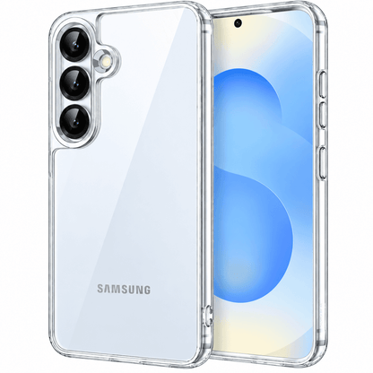Samsung Galaxy S25 Hybrid Ultra Clear Shockproof Case – Hard Back with Soft Bumper