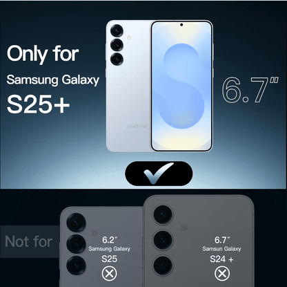 Samsung Galaxy S25 Plus Hybrid Ultra Clear Shockproof Case – Hard Back with Soft Bumper