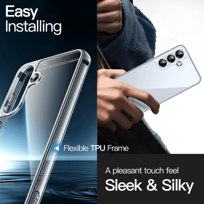 Samsung Galaxy S25 Plus Hybrid Ultra Clear Shockproof Case – Hard Back with Soft Bumper