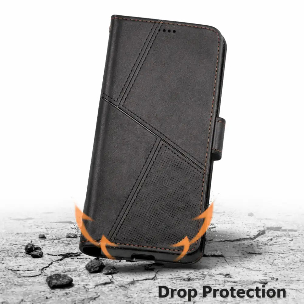 Samsung Galaxy S25 Ultra Flip Wallet Case Cowhide Dot Pattern