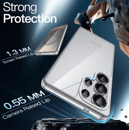 Samsung Galaxy S25 Ultra Hybrid Ultra Clear Shockproof Case – Hard Back with Soft Bumper