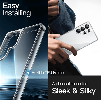 Samsung Galaxy S25 Ultra Hybrid Ultra Clear Shockproof Case – Hard Back with Soft Bumper