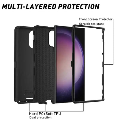 Samsung galaxy S25 Ultra Triple Layer Armor Hard Case | 3-Layer Armor PC TPU Cover