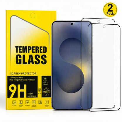 Samsung Galaxy S26+ Plus Clear Tempered Glass Screen Protector (2 Pack) – 9H HD, 2.5D Rounded Edge, Impact & Scratch Resistant