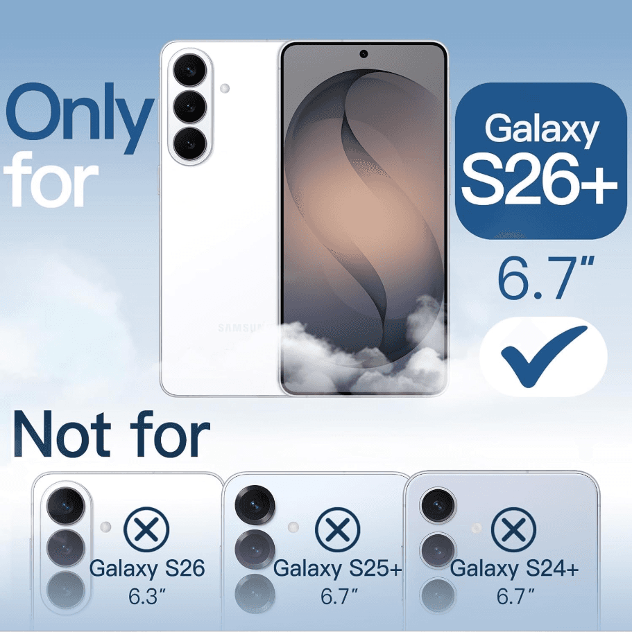 Samsung Galaxy S26 Plus Hybrid Ultra Clear Shockproof Case – Hard Back with Soft Bumper