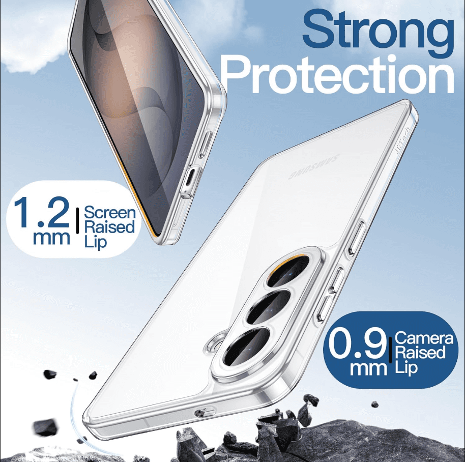 Samsung Galaxy S26 Hybrid Ultra Clear Shockproof Case – Hard Back with Soft Bumper