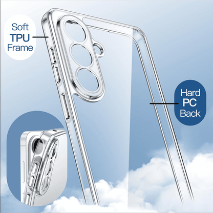 Samsung Galaxy S26 Plus Hybrid Ultra Clear Shockproof Case – Hard Back with Soft Bumper