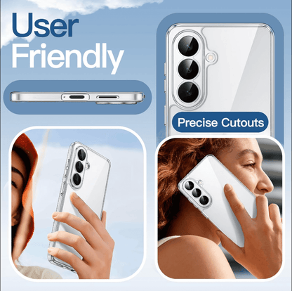 Samsung Galaxy S26 Hybrid Ultra Clear Shockproof Case – Hard Back with Soft Bumper