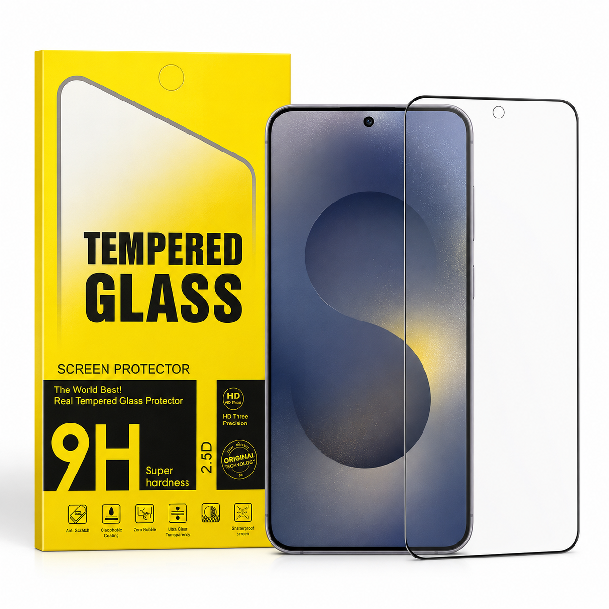 Samsung Galaxy S26 Ultra Clear Tempered Glass Screen Protector – 9H HD, 2.5D Rounded Edge, Impact & Scratch Resistant