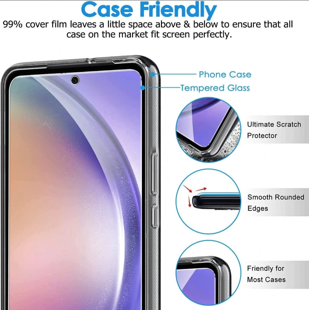 Samsung Galaxy S26 Ultra Clear Tempered Glass Screen Protector – 9H HD, 2.5D Rounded Edge, Impact & Scratch Resistant