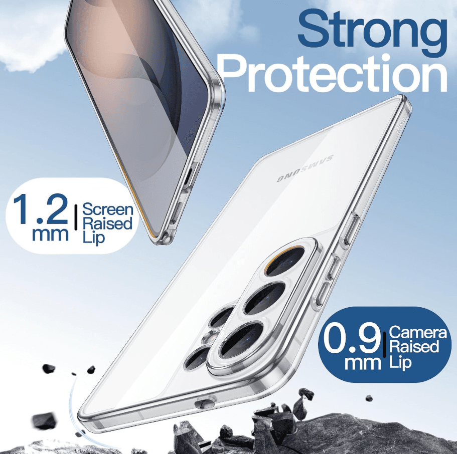 Samsung Galaxy S26 Ultra Hybrid Ultra Clear Shockproof Case – Hard Back with Soft Bumper