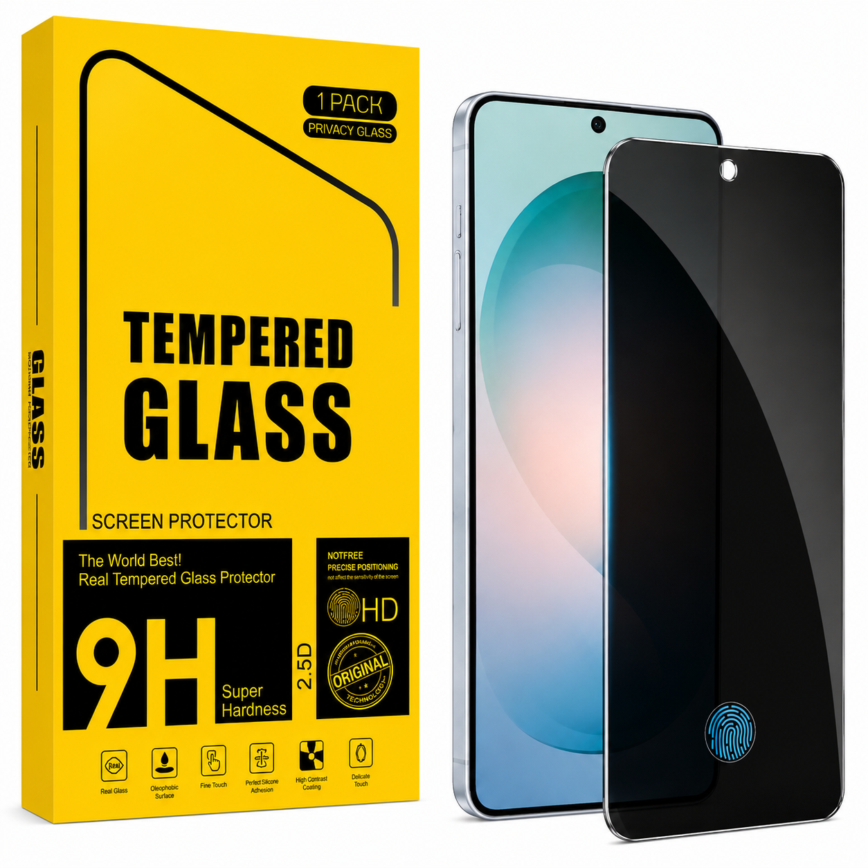 Samsung Galaxy S26+ Plus Privacy Tempered Glass Screen Protector – 9H HD Anti-Spy, 2.5D Rounded Edge, Impact & Scratch Resistant