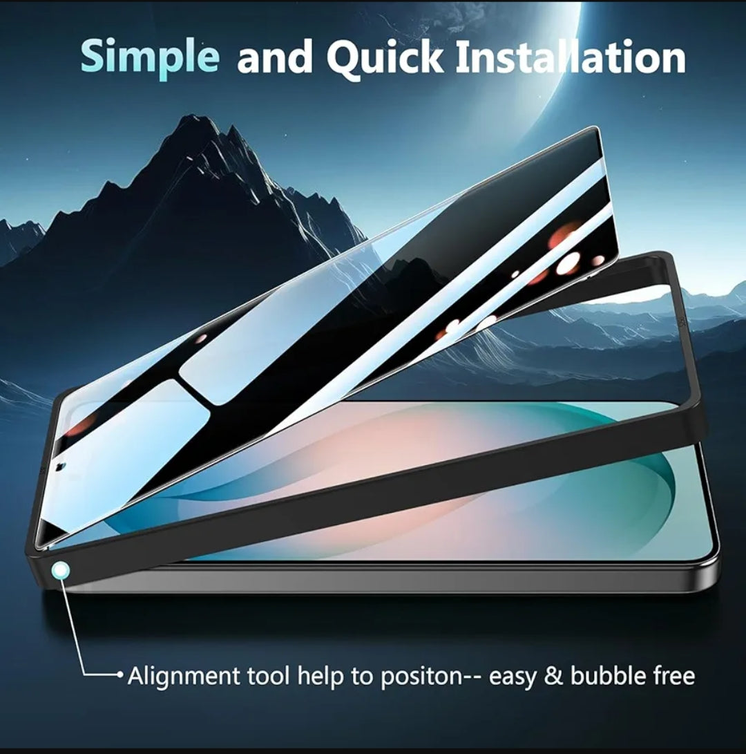 Samsung Galaxy S24+ Plus Privacy Tempered Glass Screen Protector (2 Pack) – 9H HD Anti-Spy, 2.5D Rounded Edge, Impact & Scratch Resistant
