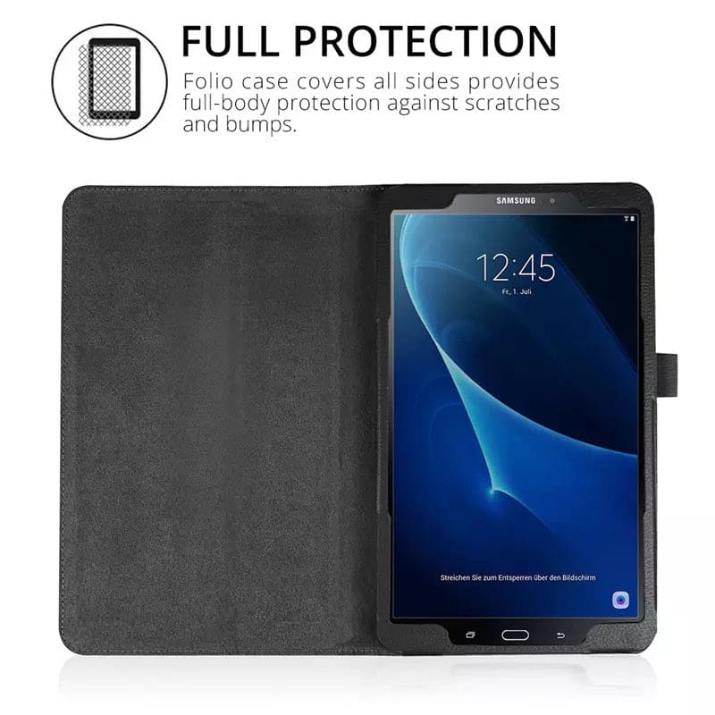 Synthetic Leather Cover for Samsung Galaxy Tab A 10.1” (2016) - T580/T585 (Black)