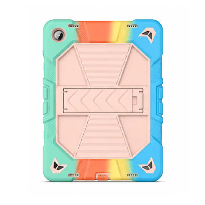 Samsung Galaxy Tab A11 Rugged Shockproof Case with Kickstand (Rainbow)