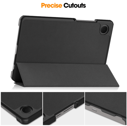 Samsung Galaxy Tab A9 8.7 Trifold Folio Stand Slim PU Leather Magnetic Flip Cover Case