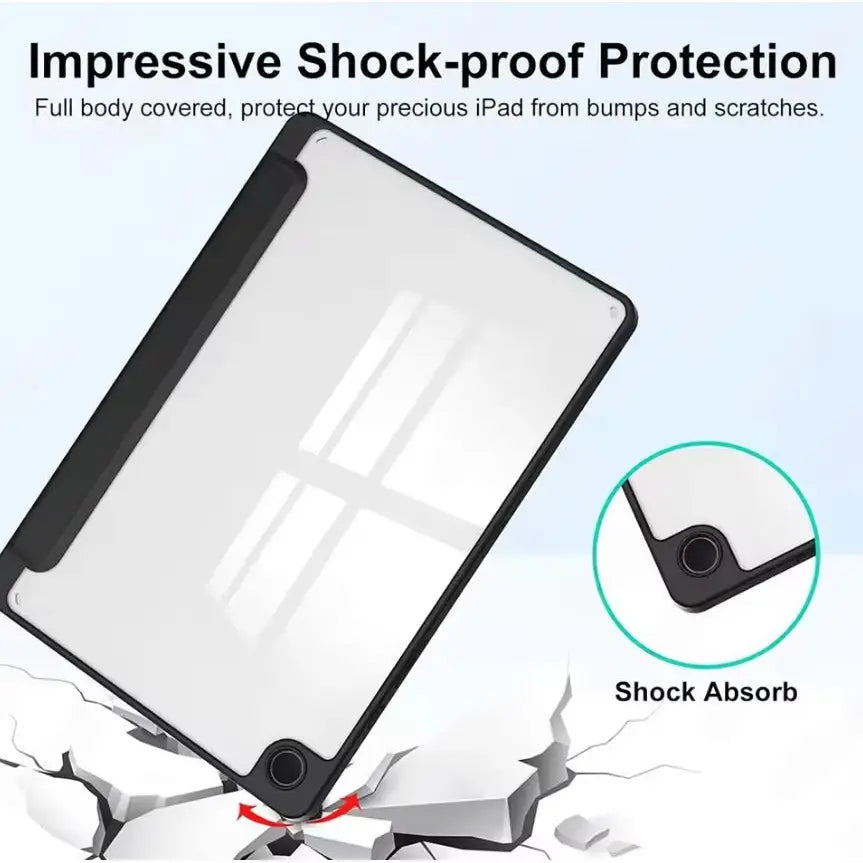 Samsung Galaxy Tab A9+ Clear Back Acrylic Case – Transparent Slim Shockproof Cover