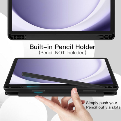 Ultra-Thin PU Leather Magnetic Case with Pencil Holder for Samsung Galaxy Tab A11 – Full Body Protective Folio Cover