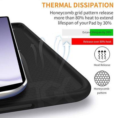 Ultra-Thin PU Leather Magnetic Case with Pencil Holder for Samsung Galaxy Tab A11 – Full Body Protective Folio Cover