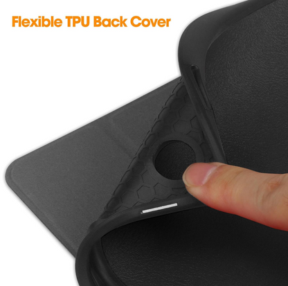 Ultra-Thin PU Leather Magnetic Case with Pencil Holder for Samsung Galaxy Tab A9+ – Full Body Protective Folio Cover