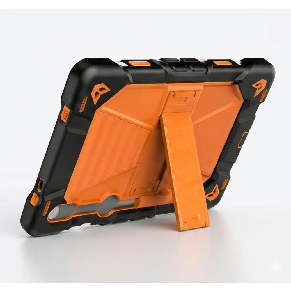 Samsung Galaxy Tab S10 FE Rugged Shockproof Case with Kickstand (Orange)
