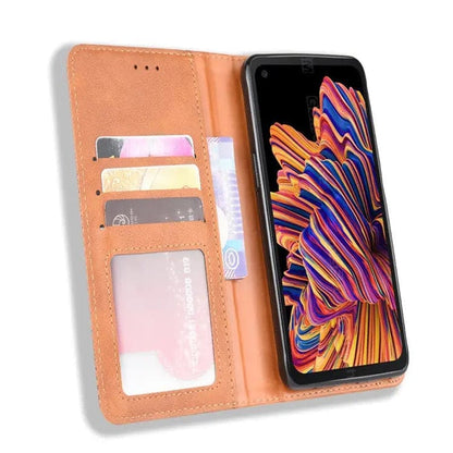 Samsung Galaxy Xcover Pro Wallet Case (Brown)