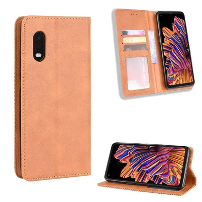 Samsung Galaxy Xcover Pro Wallet Case (Brown)