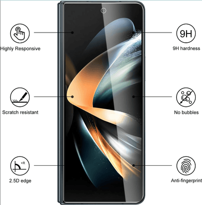Samsung galaxy Z fold 3 Tempered Glass Screen Protector – 9H HD Clear 2.5D Rounded Edge