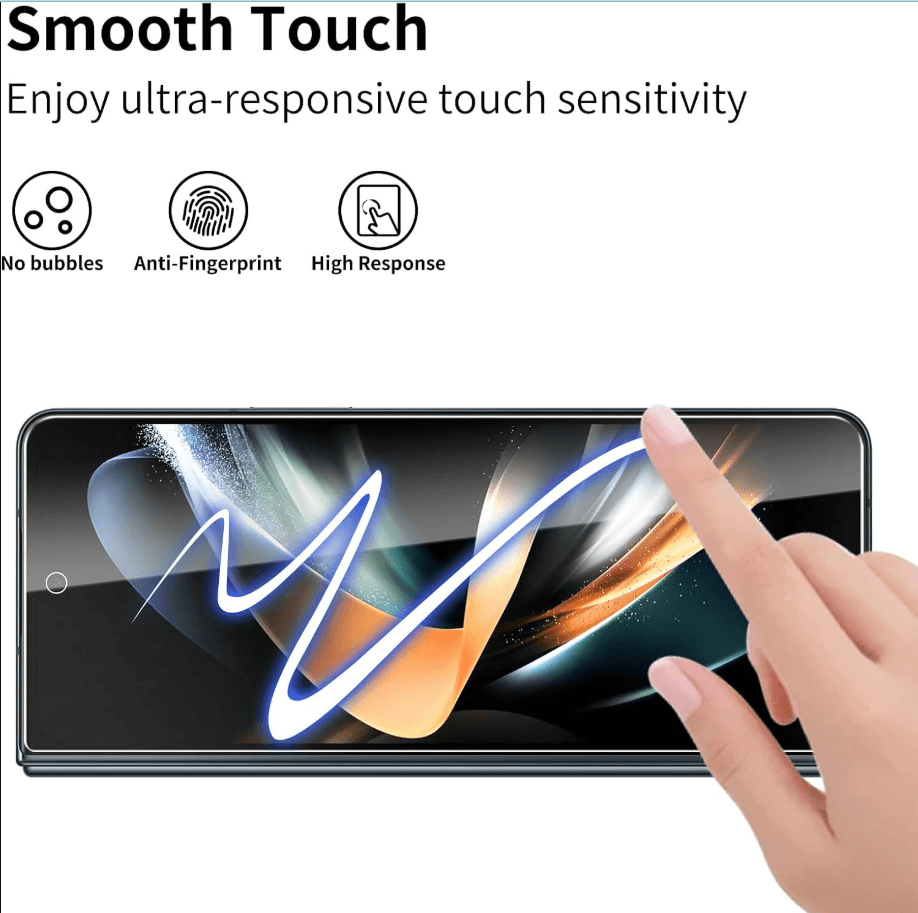 Samsung galaxy Z fold 3 Tempered Glass Screen Protector (2 Pack) – 9H HD Clear 2.5D Rounded Edge
