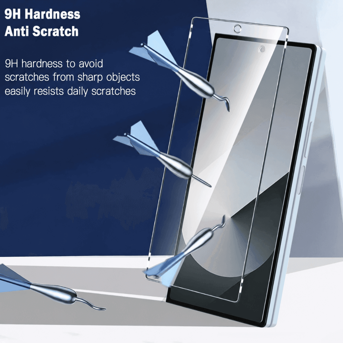 Samsung galaxy Z fold 5 Tempered Glass Screen Protector – 9H HD Clear 2.5D Rounded Edge