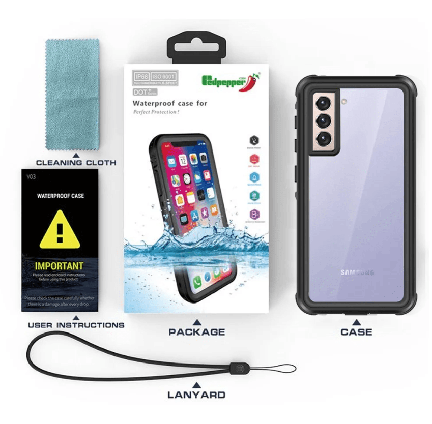 Genuine RedPepper Samsung Galaxy S24 FE Waterproof Case | Shockproof Full Cover