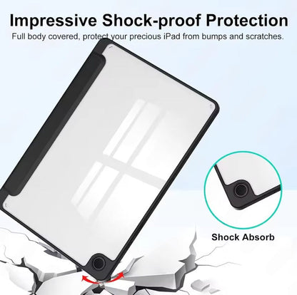 Samsung Galaxy Tab A11+ Clear Back Acrylic Case – Transparent Shockproof Cover with Stand