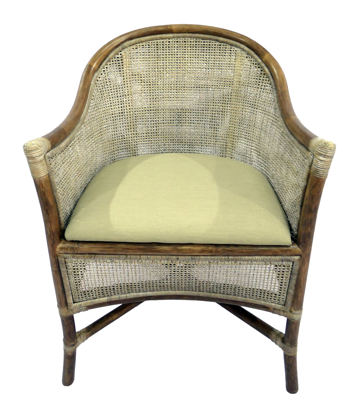 Sanur Armchair - Smoke Gray/ White Wask & Oatmeal at online8 furniture store Auckland