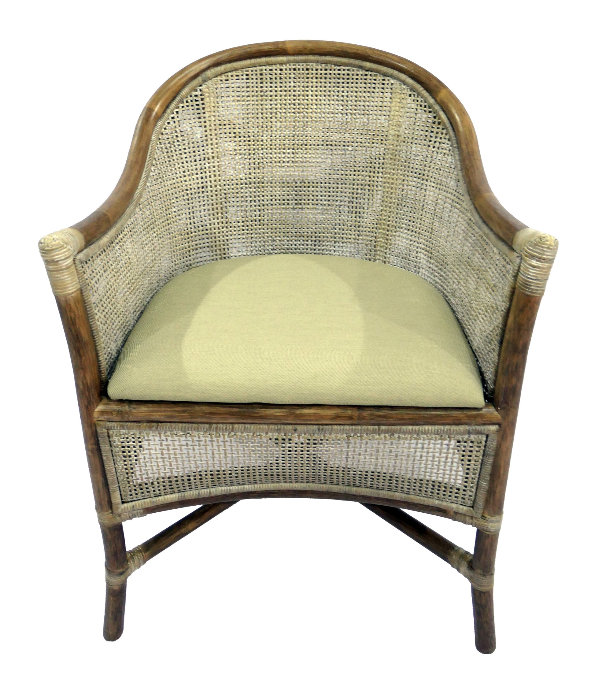 Sanur Armchair - Smoke Gray/ White Wask & Oatmeal at online8 furniture store Auckland