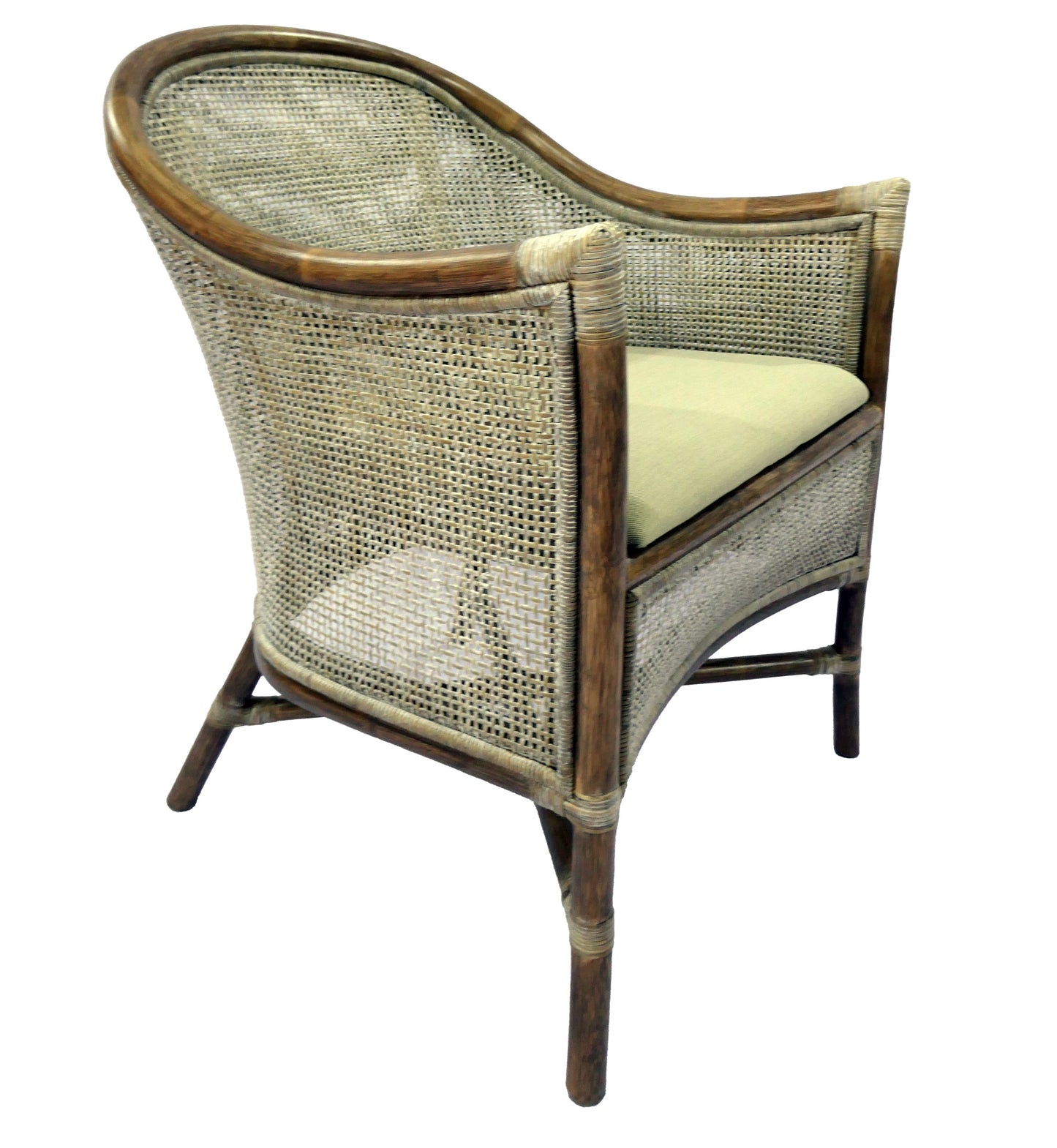 Sanur Armchair - Smoke Gray/ White Wask & Oatmeal at online8 furniture store Auckland