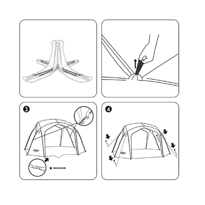 Automatic Dome Canopy & Tent – Includes 4 Side Walls and 1 Groundsheet
