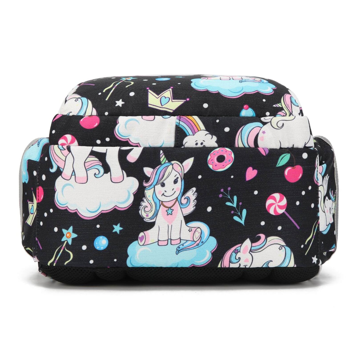 Black Rainbow Unicorn Backpack & Girls School Bags