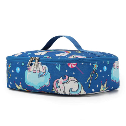 Blue Rainbow Unicorn Backpack & School Bags for Girls