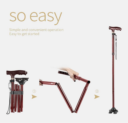 Walking Cane with LED Light Lightweight Portable Walking Sticks for Seniors