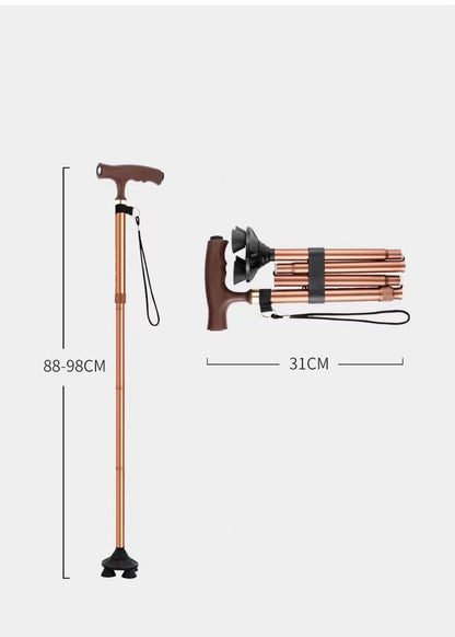 Walking Cane with LED Light Lightweight Portable Walking Sticks for Seniors