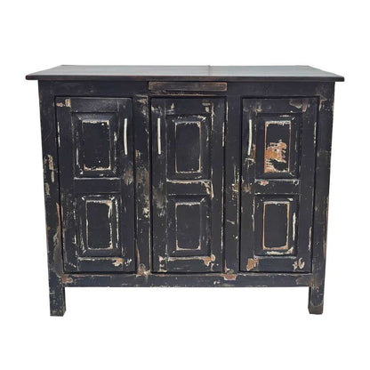Settler 3 Door Cabinet - Weathered Black at online8 furniture store Auckland