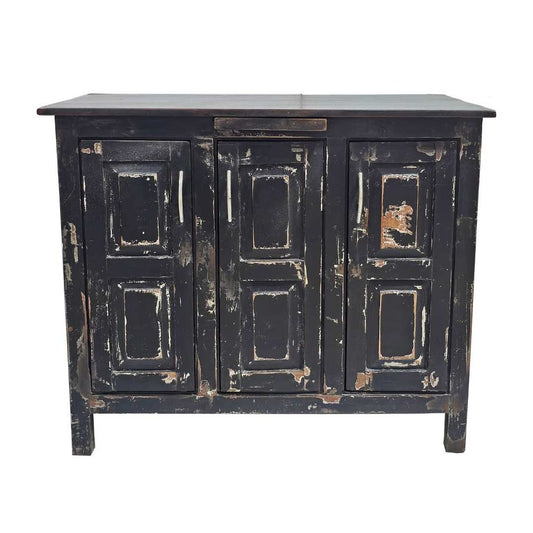 Settler 3 Door Cabinet - Weathered Black at online8 furniture store Auckland