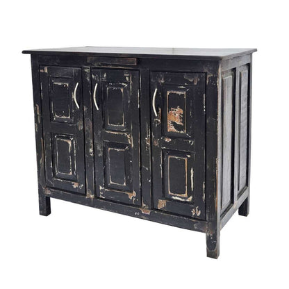 Settler 3 Door Cabinet - Weathered Black at online8 furniture store Auckland