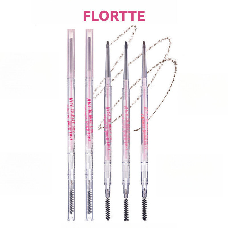 FLORTTE Nice To Meet Chu Slanted Eyebrow Pencil with Brush