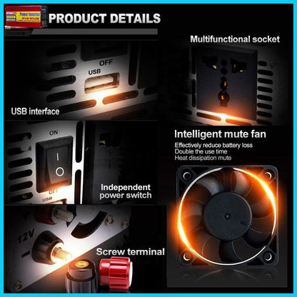 12V Power Inverter 1600W Car Inverter