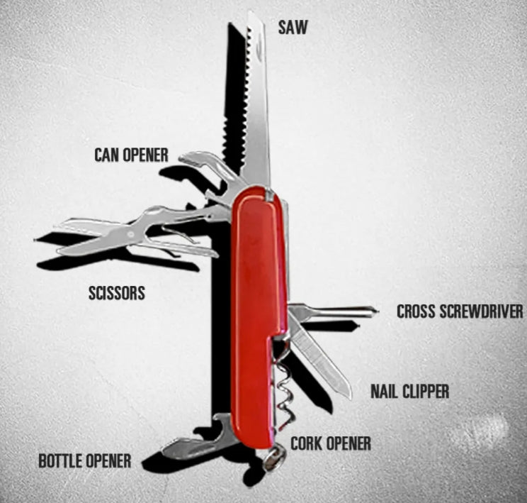 Multi-function Camping  Folding Shovel & Survival Tool Set with Hard Case